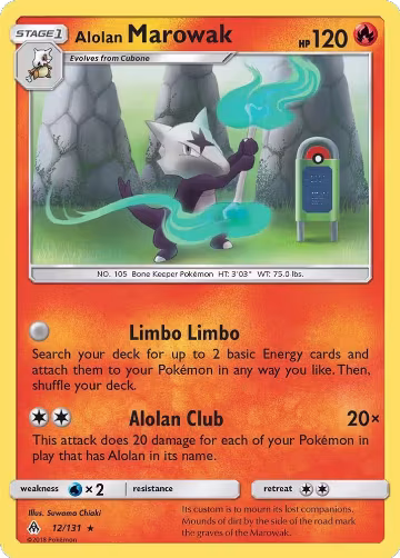 Alolan Marowak (12/131), SM - Forbidden Light — Pokémon card price