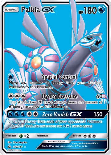Palkia GX (Full Art) (119/131), SM - Forbidden Light — Pokémon card price