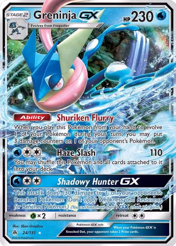 Greninja GX (24/131), SM - Forbidden Light — Pokémon card price