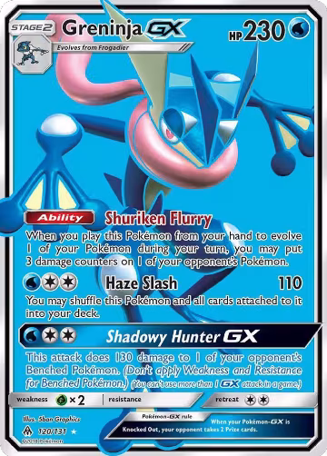 Greninja GX (Full Art) (120/131), SM - Forbidden Light — Pokémon card price