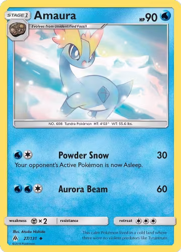 Amaura (27/131), SM - Forbidden Light — Pokémon card price
