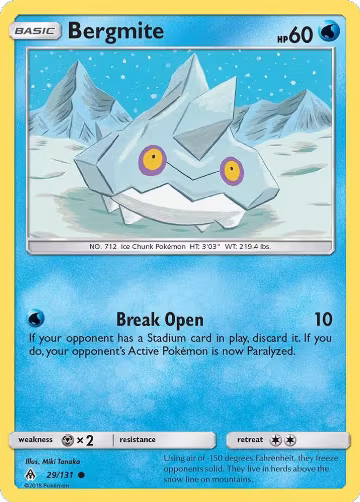 Bergmite (29/131), SM - Forbidden Light — Pokémon card price