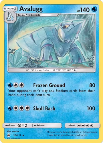Avalugg (30/131), SM - Forbidden Light — Pokémon card price