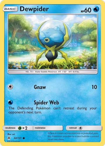 Dewpider (32/131), SM - Forbidden Light — Pokémon card price