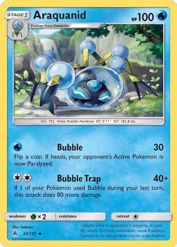 Araquanid (33/131), SM - Forbidden Light — Pokémon card price