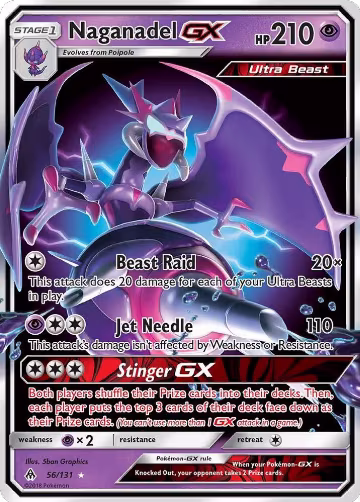 Naganadel GX (56/131), SM - Forbidden Light — Pokémon card price