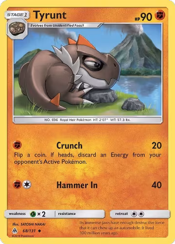 Tyrunt (68/131), SM - Forbidden Light — Pokémon card price