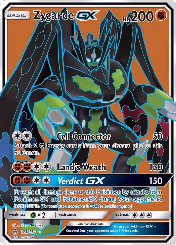 Zygarde GX (Full Art) (123/131), SM - Forbidden Light — Pokémon card price