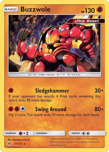 Buzzwole (77/131), SM - Forbidden Light — Pokémon card price
