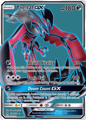 Yveltal GX (Full Art) (124/131), SM - Forbidden Light — Pokémon card price