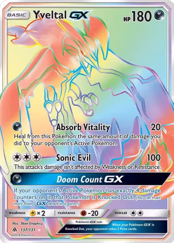 Yveltal GX (Secret) (137/131), SM - Forbidden Light — Pokémon card price