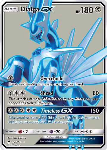 Dialga GX (Full Art) (125/131), SM - Forbidden Light — Pokémon card price