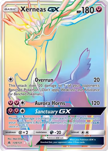 Xerneas GX (Secret) (139/131), SM - Forbidden Light — Pokémon card price