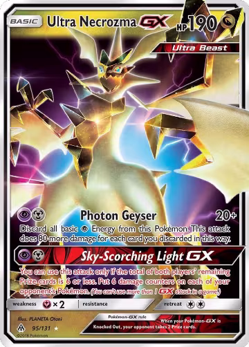 Ultra Necrozma GX (95/131), SM - Forbidden Light — Pokémon card price