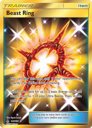Beast Ring (Secret) (141/131), SM - Forbidden Light — Pokémon card price