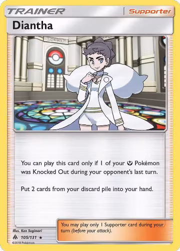 Diantha (105/131), SM - Forbidden Light — Pokémon card price