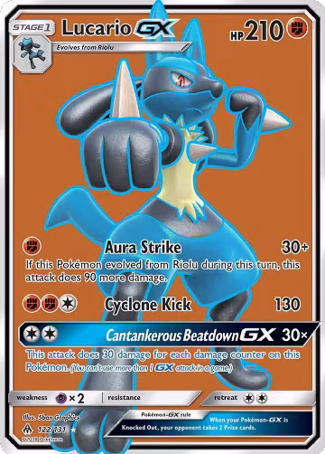 Lucario GX (Full Art) (122/131), SM - Forbidden Light — Pokémon card price