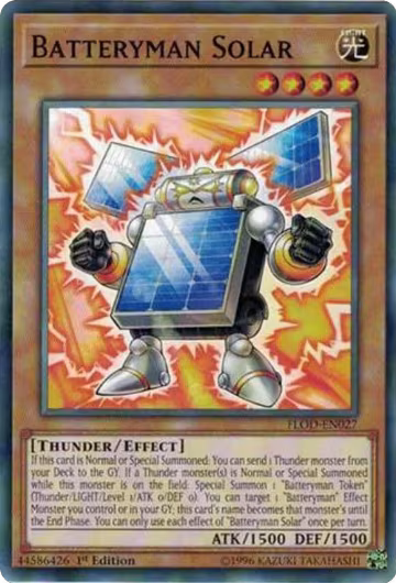 Batteryman Solar (FLOD-EN027), Flames of Destruction — Yu-Gi-Oh! card price