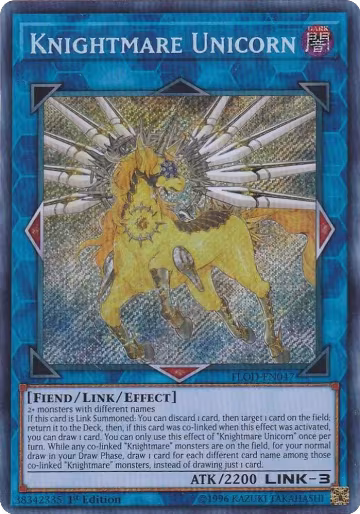 Knightmare Unicorn (FLOD-EN047), Flames of Destruction — Yu-Gi-Oh! card price