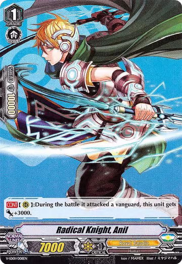 Radical Knight, Anil (V-SD01/008EN), V Start Deck 01: 2018 Free Experience Deck "Royal Paladin" — Vanguard card price