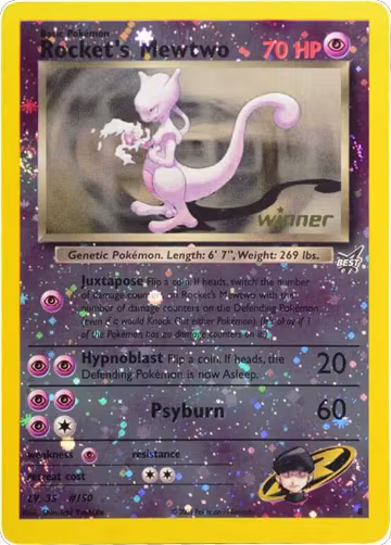 Rocket's Mewtwo - 8 [Winner] (008/009), Best of Promos — Pokémon card price