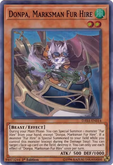 Donpa, Marksman Fur Hire (DASA-EN014), Dark Saviors — Yu-Gi-Oh! card price