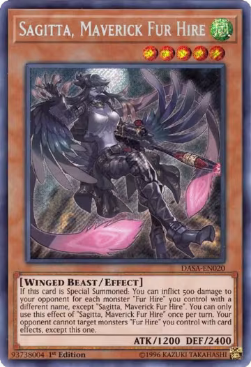 Sagitta, Maverick Fur Hire (DASA-EN020), Dark Saviors — Yu-Gi-Oh! card price