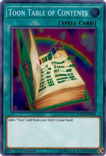 Toon Table of Contents (DASA-EN043), Dark Saviors — Yu-Gi-Oh! card price