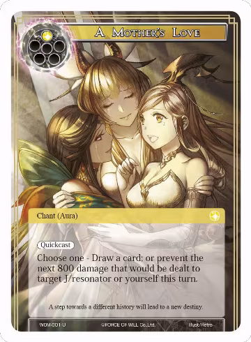 A Mother's Love (WOM-001), Winds of the Ominous Moon — Force of Will card price