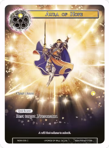 Aura of Hope (Full Art) (WOM-005), Winds of the Ominous Moon — Force of Will card price
