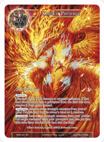 Kaiser Phoenix (Full Art) (WOM-031), Winds of the Ominous Moon — Force of Will card price