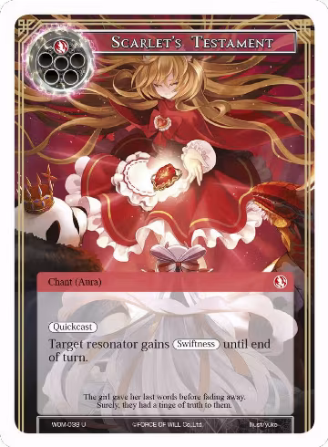 Scarlet's Testament (WOM-039), Winds of the Ominous Moon — Force of Will card price