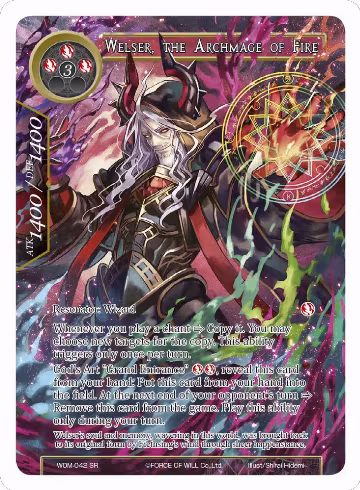 Welser, the Archmage of Fire (Full Art) (WOM-042), Winds of the Ominous Moon — Force of Will card price