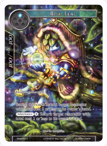 Blue Leaf (Full Art) (WOM-044), Winds of the Ominous Moon — Force of Will card price