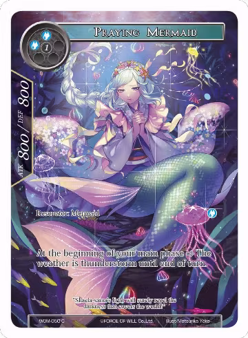Praying Mermaid (Full Art) (WOM-050), Winds of the Ominous Moon — Force of Will card price