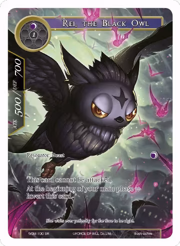 Rei, the Black Owl // Zero (Full Art) (WOM-100), Winds of the Ominous Moon — Force of Will card price