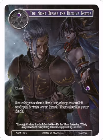 The Night Before the Decisive Battle (Full Art) (WOM-105), Winds of the Ominous Moon — Force of Will card price