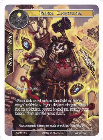 Panda Carpenter (Full Art) (WOM-014), Winds of the Ominous Moon — Force of Will card price