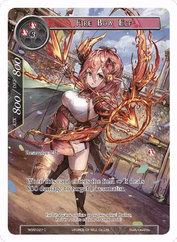 Fire Bow Elf (Full Art) (WOM-027), Winds of the Ominous Moon — Force of Will card price