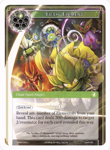 Fifth Element (WOM-068), Winds of the Ominous Moon — Force of Will card price