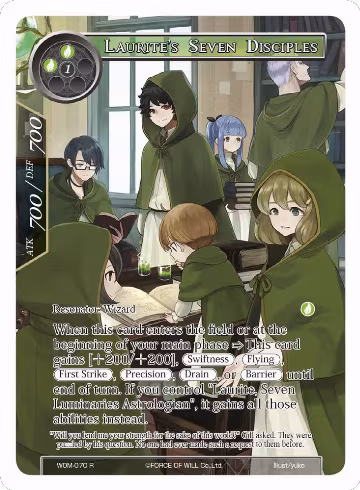Laurite's Seven Disciples (Full Art) (WOM-070), Winds of the Ominous Moon — Force of Will card price