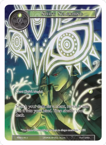 Spirit Searching (Full Art) (WOM-078), Winds of the Ominous Moon — Force of Will card price