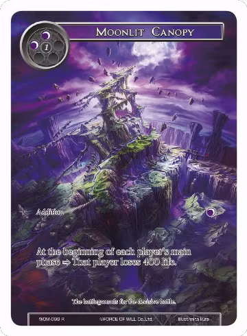 Moonlit Canopy (Full Art) (WOM-099), Winds of the Ominous Moon — Force of Will card price