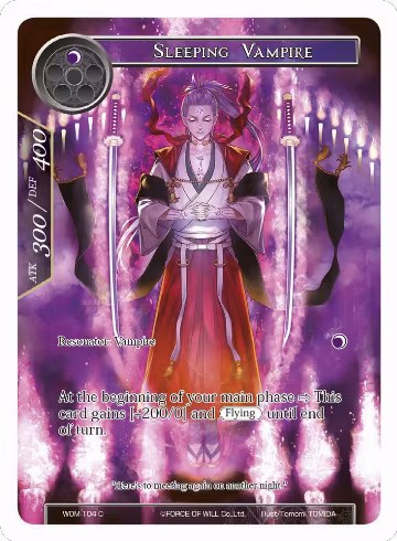 Sleeping Vampire (Full Art) (WOM-104), Winds of the Ominous Moon — Force of Will card price