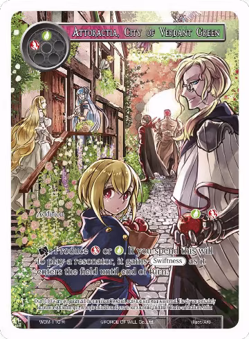 Attoractia, City of Verdant Green (Full Art) (WOM-110), Winds of the Ominous Moon — Force of Will card price