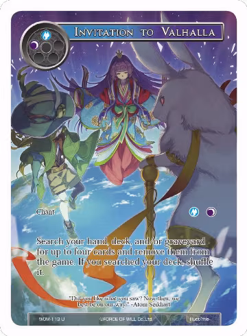Invitation to Valhalla (Full Art) (WOM-113), Winds of the Ominous Moon — Force of Will card price
