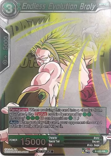 Endless Evolution Broly (Metallic Foil) (Event Pack 2018) (P-033), Promotion Cards — DB Super card price