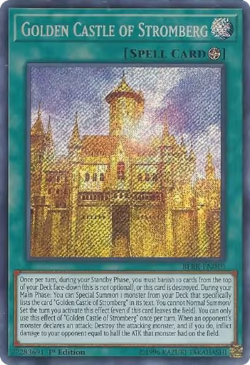 Golden Castle of Stromberg (BLRR-EN010), Battles of Legend: Relentless Revenge — Yu-Gi-Oh! card price