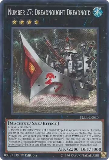 Number 27: Dreadnought Dreadnoid (BLRR-EN030), Battles of Legend: Relentless Revenge — Yu-Gi-Oh! card price