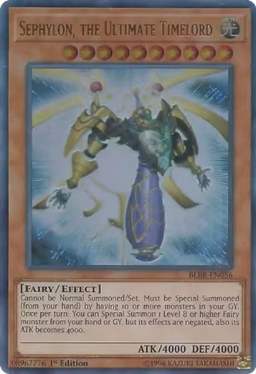 Sephylon, the Ultimate Timelord (BLRR-EN056), Battles of Legend: Relentless Revenge — Yu-Gi-Oh! card price